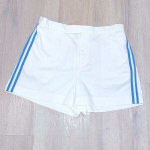 RALPH LAUREN POLO women’s white Blue pinstripe Tennis shorts Preppy Golf Coastal